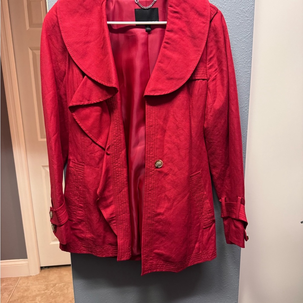 Banana Republic Red Trench Coat